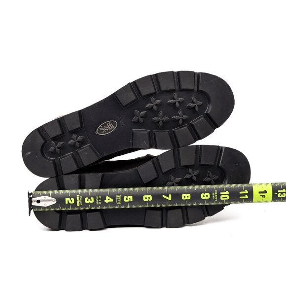 Sofft Women Pecola Distressed Grey Leather Zip Lug Comfy Ankle Boots size 11 - Picture 5 of 7